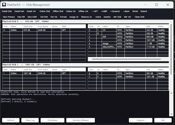 DiskPart UI