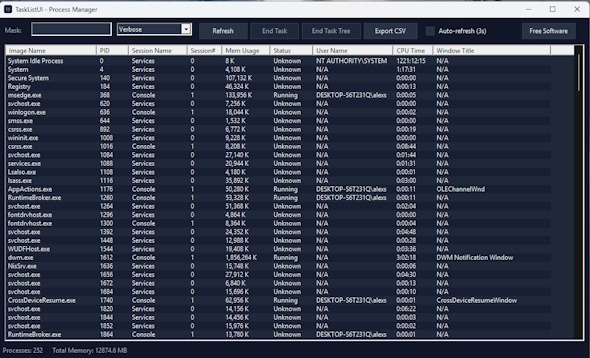 Tasklist UI